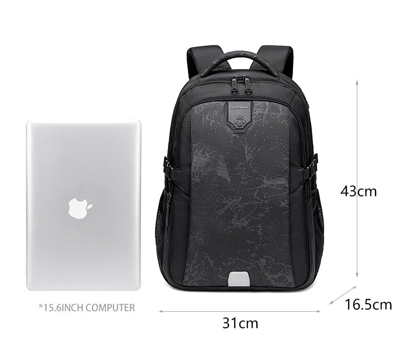 جولدن وولف GB00433 حقيبة ظهر لاب توب مقاومة للماء 14.1" - لون اسود — جولدين وولف - Image 5